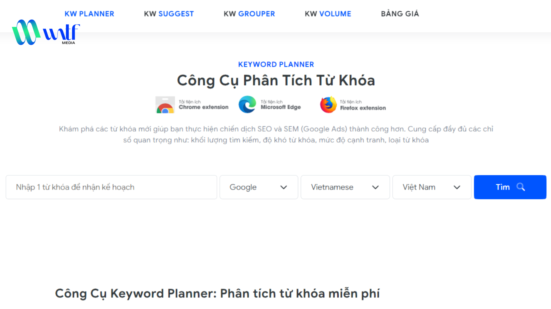 Google Keyword Planner Google Keyword Planner