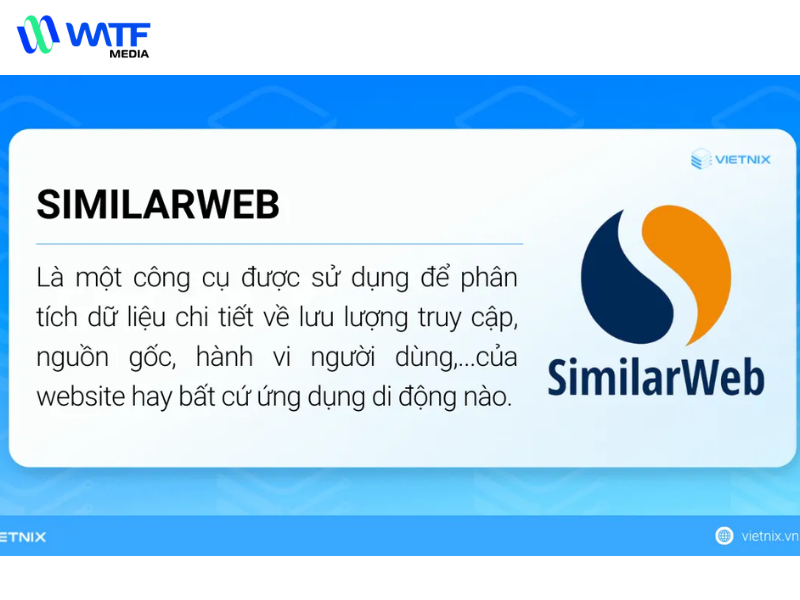 SimilarWeb là một công cụ phân tích website giúp bạn thu thập và phân tích các dữ liệu quan trọng về lưu lượng truy cập của bất kỳ website nào. Với công nghệ mạnh mẽ, SimilarWeb cung cấp cái nhìn sâu sắc về nguồn gốc truy cập, hành vi người dùng, đối thủ cạnh tranh và thị trường tiềm năng