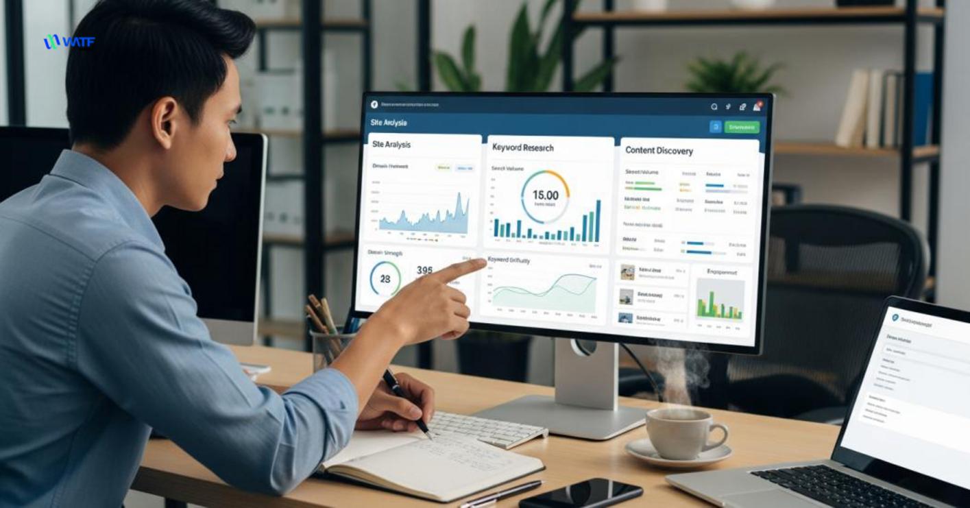 Các tính năng cốt lõi của Ahrefs (site explorer, keyword explorer, content explorer)