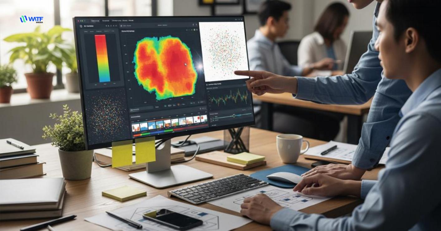 Tính năng chính của crazy egg: heatmaps, scrollmaps, confetti, recordings