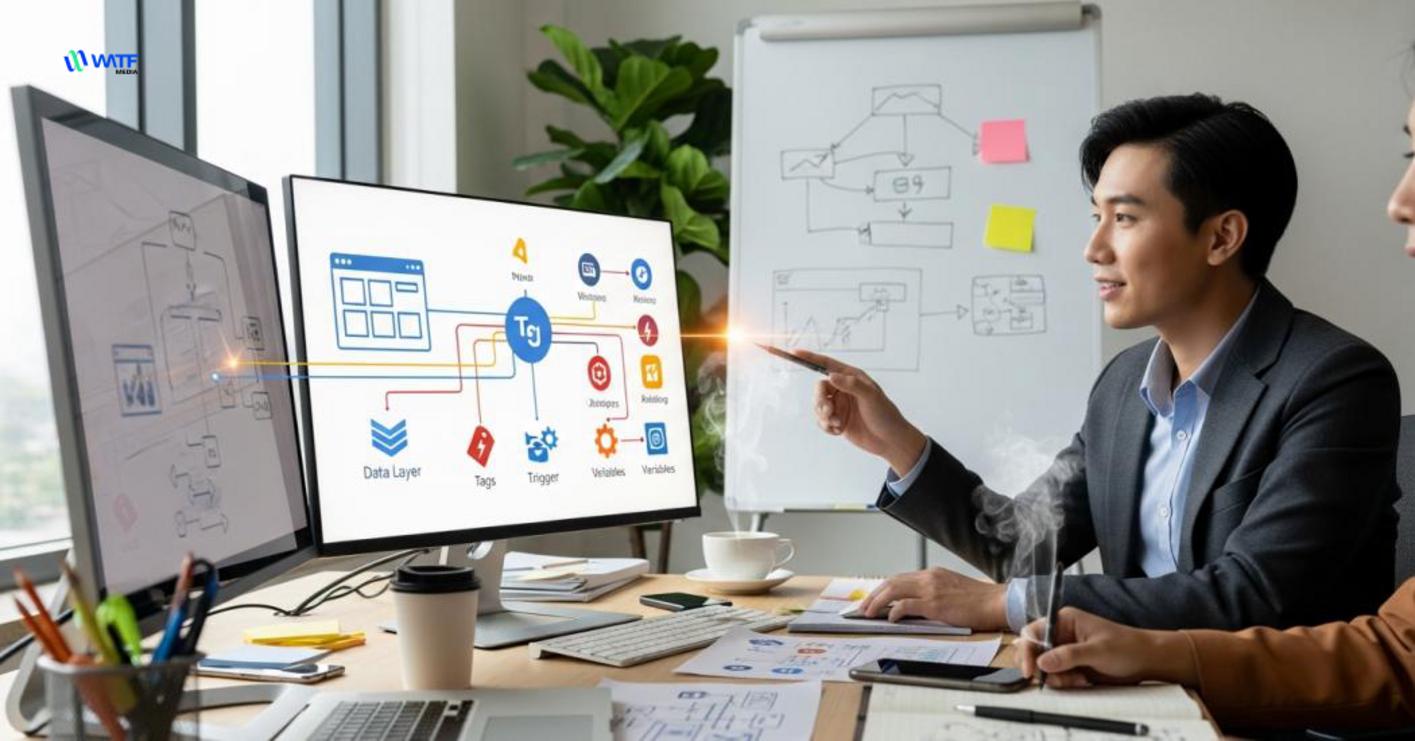 Google Tag Manager là nền tảng để chuẩn hóa dữ liệu tracking, gom nguồn rời rạc vào data layer có cấu trúc Google Tag Manager là nền tảng để chuẩn hóa dữ liệu tracking, gom nguồn rời rạc vào data layer có cấu trúc