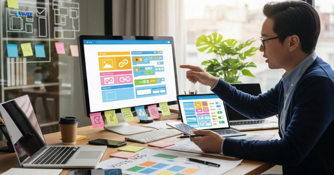 HTML đây là nền tảng để xây dựng trang, xác định tiêu đề, đoạn văn, liên kết, hình ảnh và các phần tử tương tác