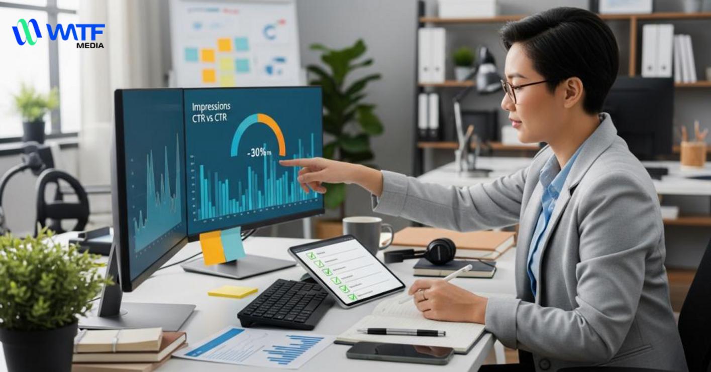 8 bước kiểm tra CTR và hành vi click (phân tích từ khóa, impression, CTR) 8 bước kiểm tra CTR và hành vi click (phân tích từ khóa, impression, CTR)