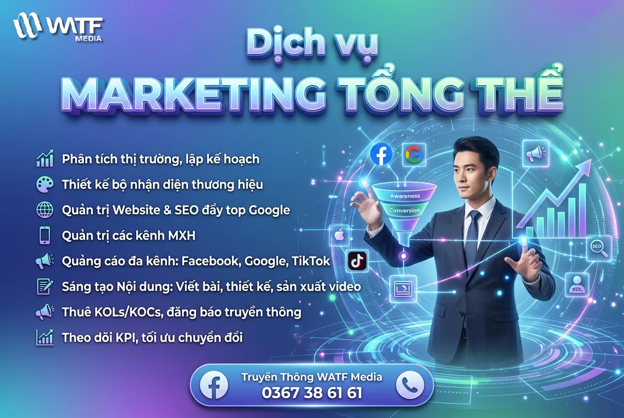 WATF MEDIA cung cấp giải pháp Marketing tổng thể