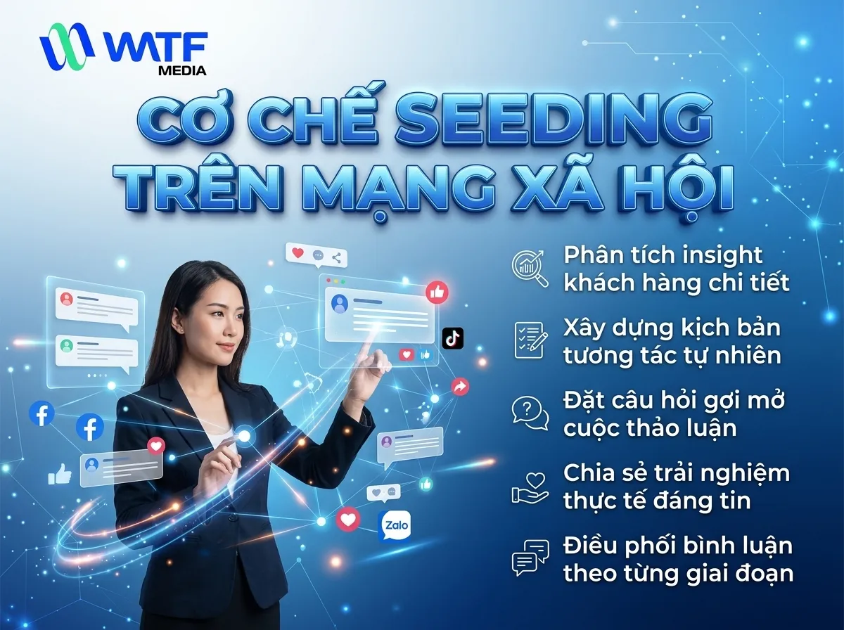 Seeding hoạt động dựa trên nghiên cứu khách hàng, xây dựng kịch bản tương tác và triển khai bình luận tự nhiên theo thời gian