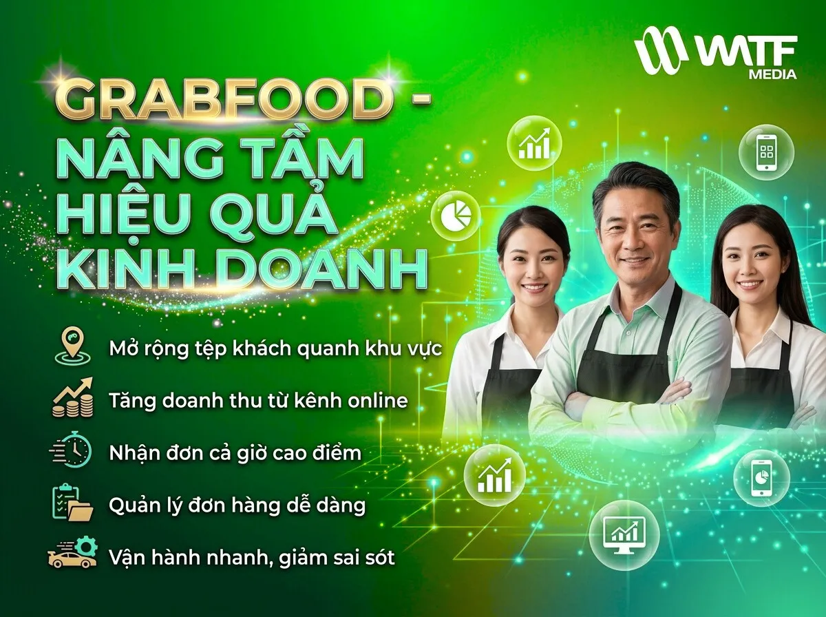 Tham gia GrabFood giúp quán mở rộng khách hàng, tăng doanh thu và quản lý đơn hàng nhanh chóng, giảm sai sót