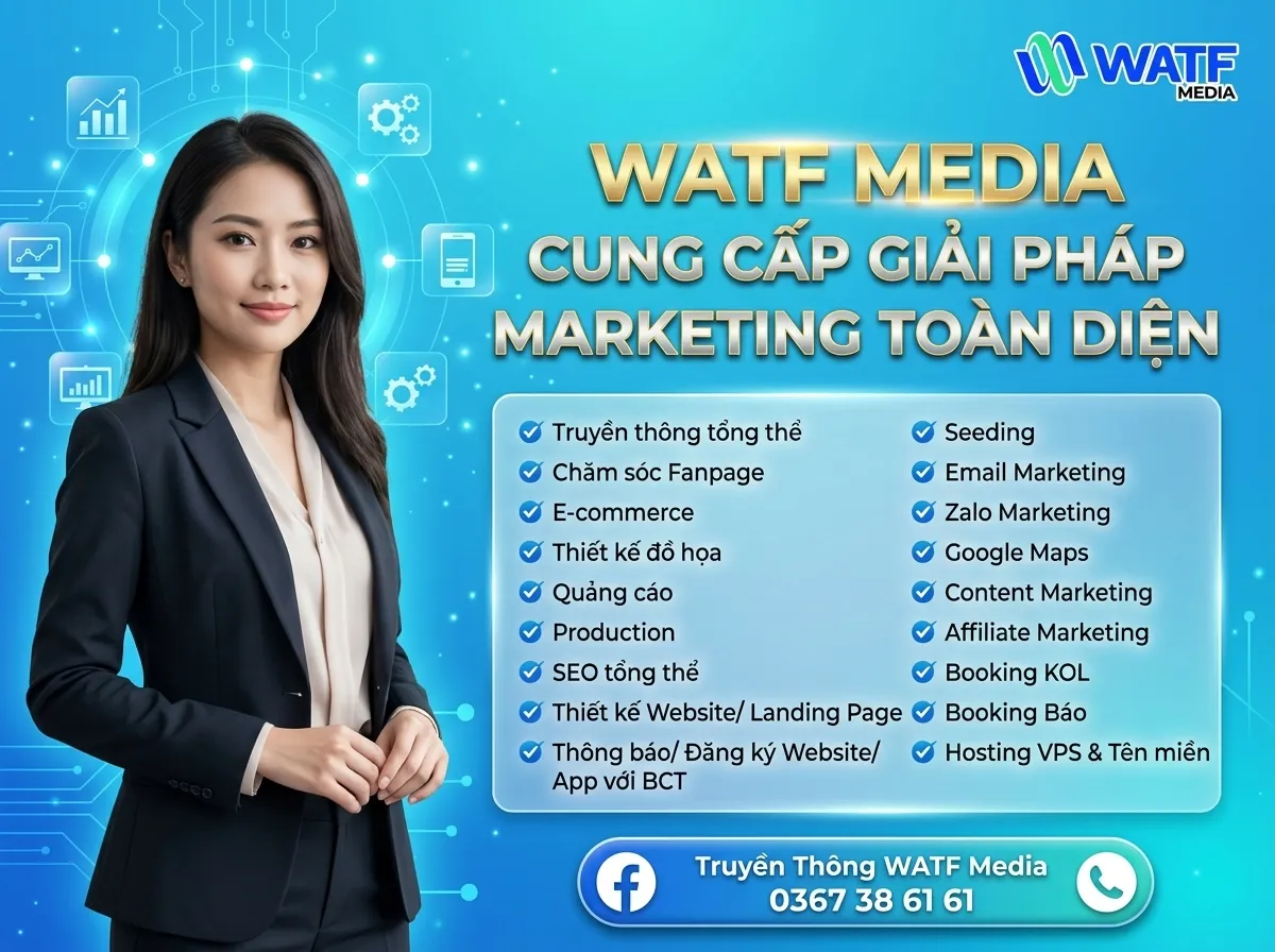 WATF MEDIA mang đến giải pháp marketing thực tế, giúp doanh nghiệp tăng trưởng ổn định và bền vững