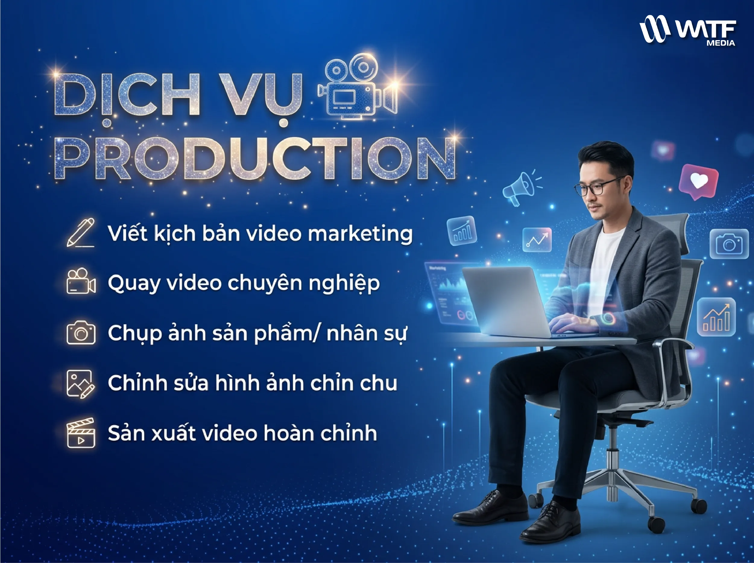 WATF MEDIA tạo ra những nội dung video và hình ảnh sáng tạo, hấp dẫn để quảng bá thương hiệu và kết nối hiệu quả với khách hàng