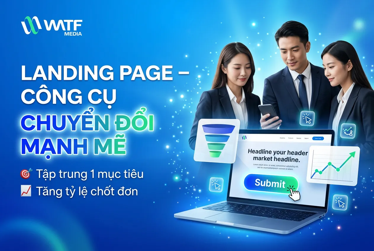 Landing page là trang đích tập trung một mục tiêu chuyển đổi, giúp khách hàng chú ý và dễ dàng thực hiện hành động mua