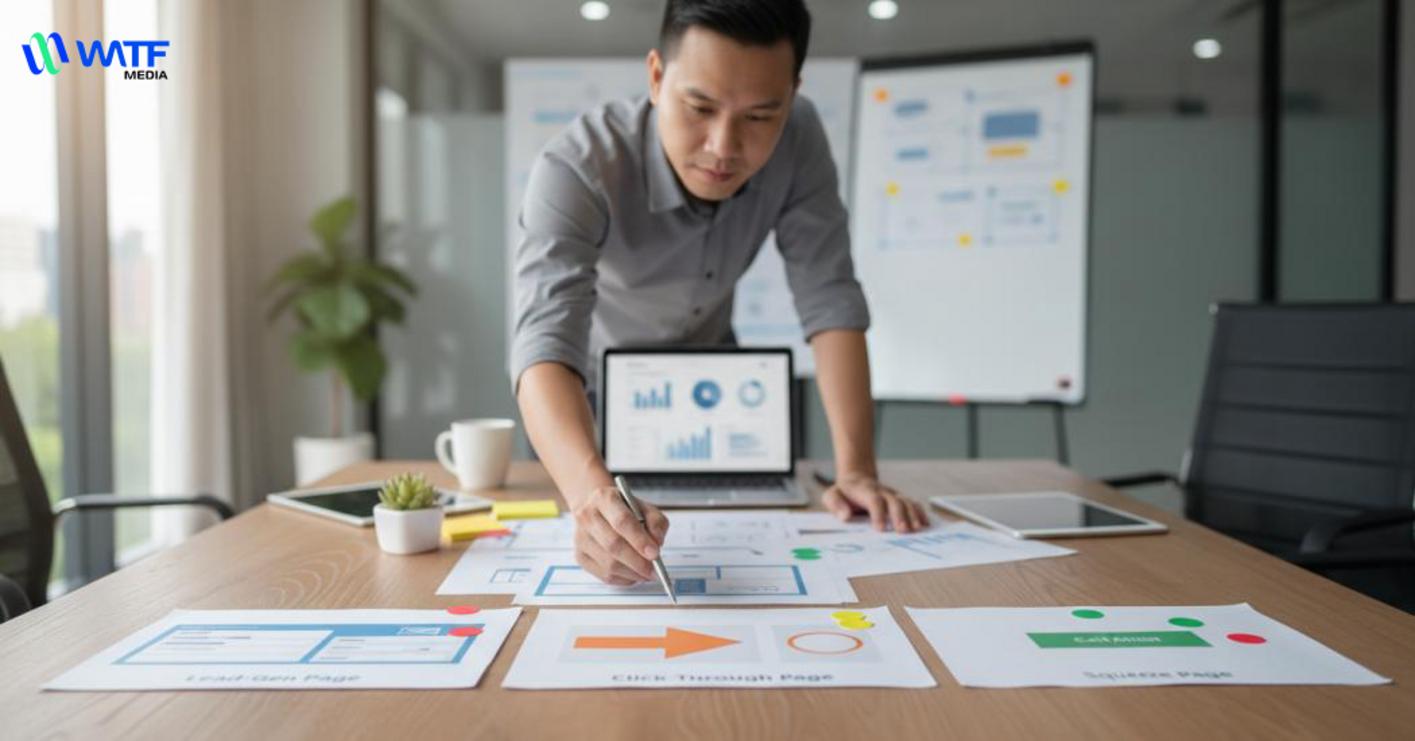 Các dạng landing page phổ biến và mục tiêu ứng dụng