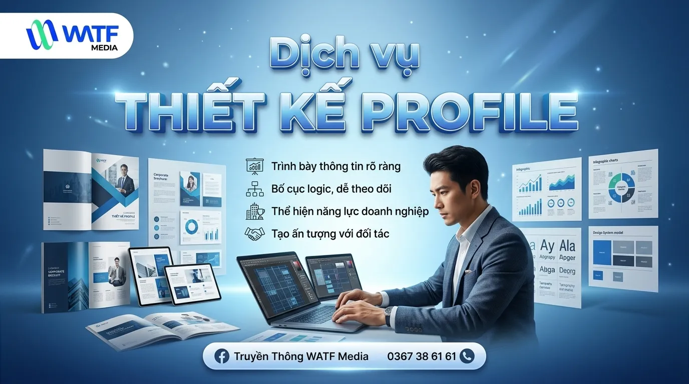 WATF MEDIA thiết kế profile giúp doanh nghiệp trình bày thông tin rõ ràng, chuyên nghiệp WATF MEDIA thiết kế profile giúp doanh nghiệp trình bày thông tin rõ ràng, chuyên nghiệp