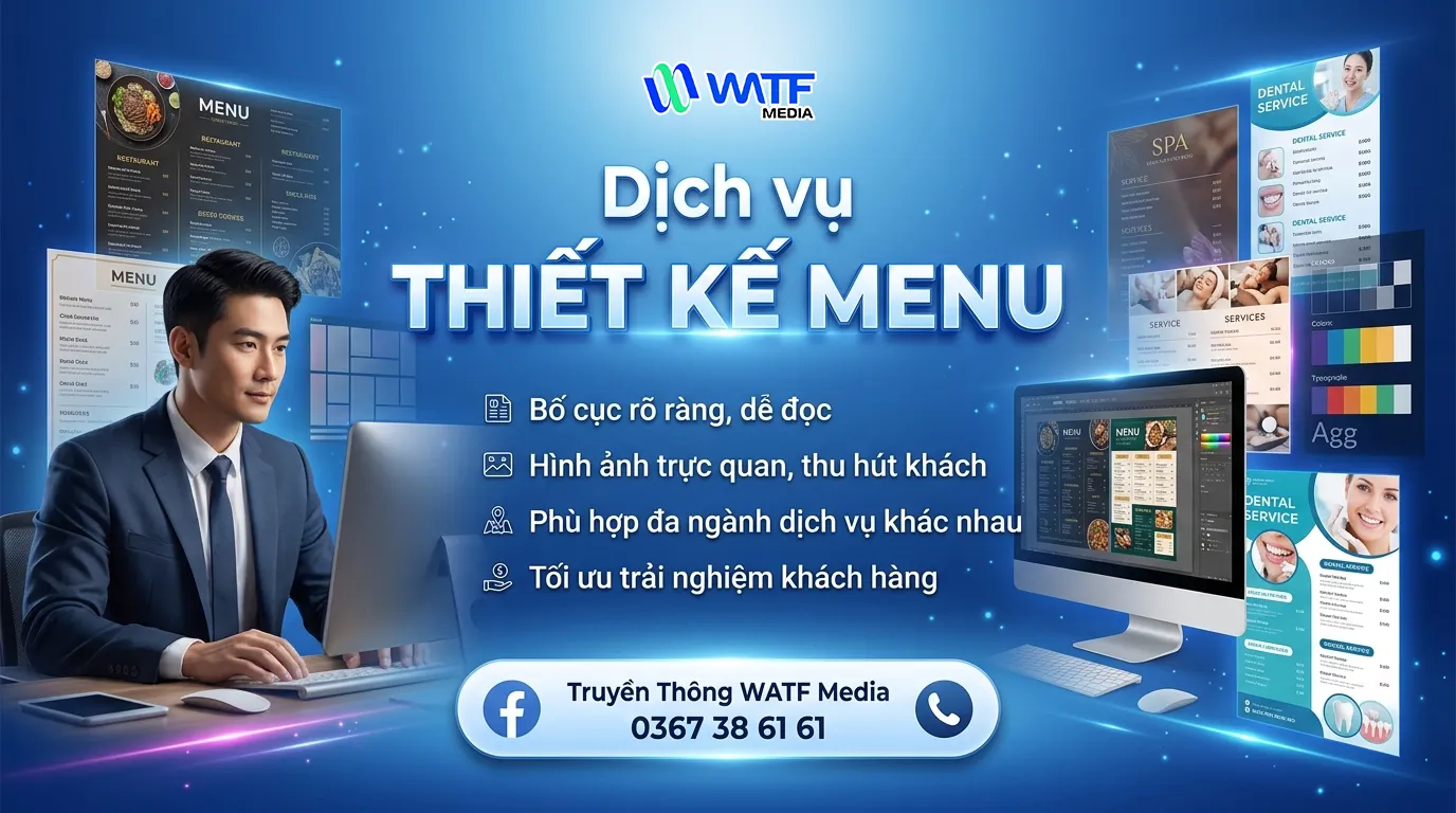 WATF MEDIA thiết kế menu đẹp mắt, giúp khách hàng lựa chọn món dễ dàng WATF MEDIA thiết kế menu đẹp mắt, giúp khách hàng lựa chọn món dễ dàng