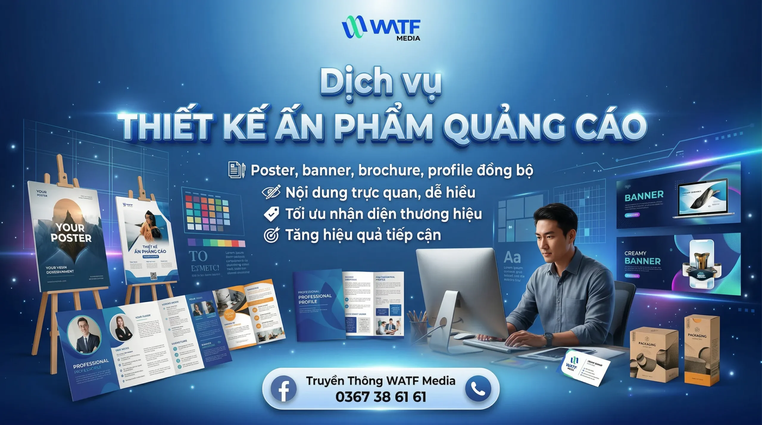 WATF MEDIA thiết kế ấn phẩm quảng cáo sáng tạo, hỗ trợ hiệu quả chiến dịch truyền thông WATF MEDIA thiết kế ấn phẩm quảng cáo sáng tạo, hỗ trợ hiệu quả chiến dịch truyền thông