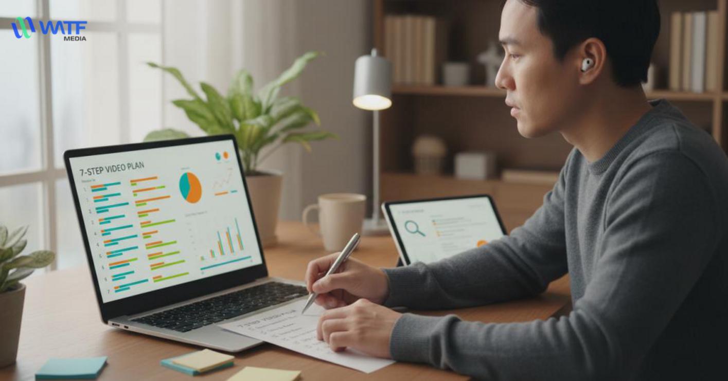 Checklist này liệt kê bảy bước từ khâu chọn ý tưởng đến tối ưu khi xuất bản, nhằm đảm bảo mỗi video có đầu vào từ khóa rõ ràng và chiến lược SEO YouTube phù hợp