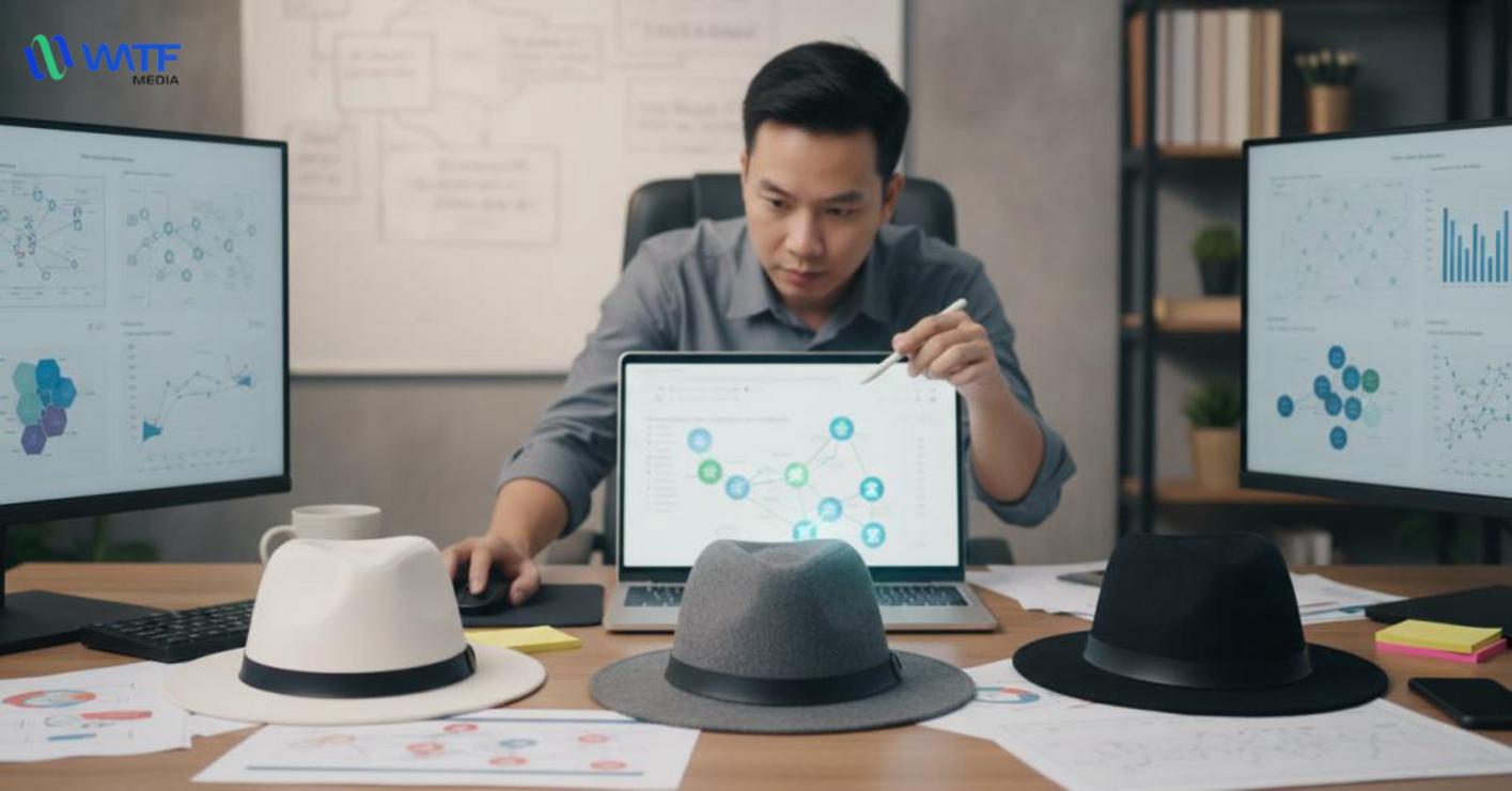 Seo mũ xám hay gray hat SEO là khái niệm trung gian giữa kỹ thuật tuân thủ và thủ thuật lách luật nhằm tăng hạng trên công cụ tìm kiếm