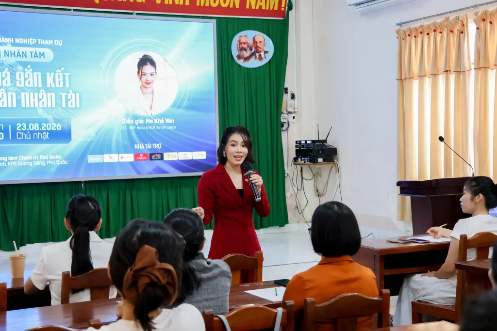 GIÁM ĐỐC WATF MEDIA KHẢ VÂN ĐỒNG HÀNH CÙNG CHƯƠNG TRÌNH “QUẢN TRỊ NHÂN TÂM”