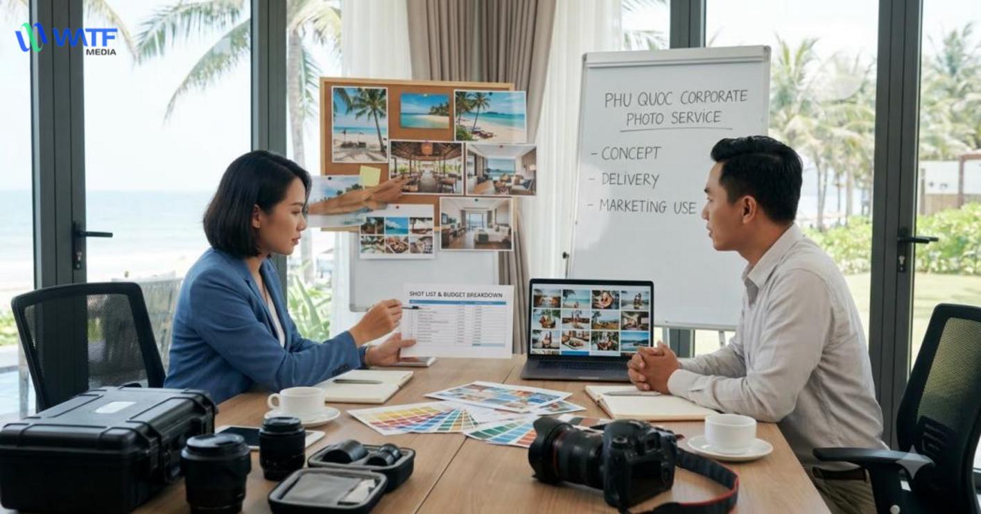 Triển khai chụp ảnh theo ngân sách, mục tiêu và kênh truyền thông doanh nghiệp