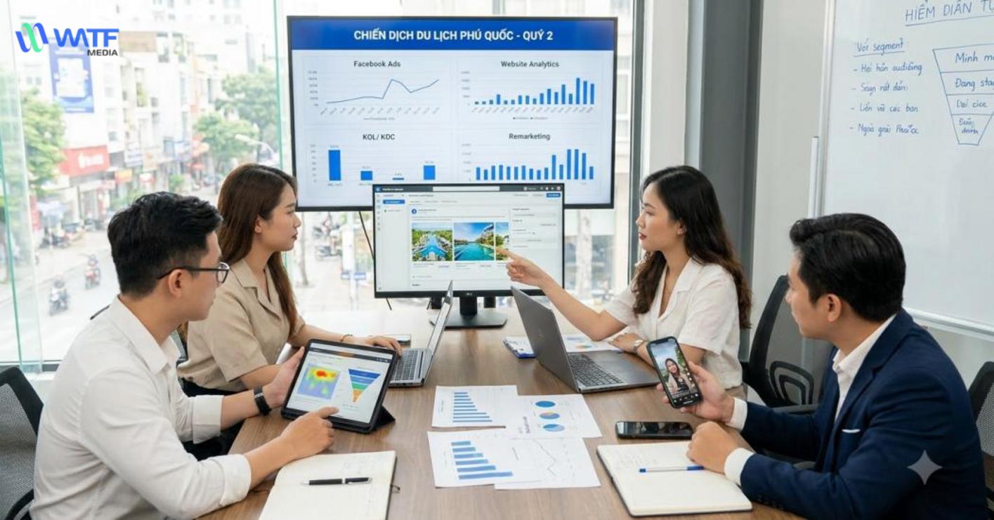 Marketing đa kênh kết hợp Facebook, website, KOL và remarketing hiệu quả