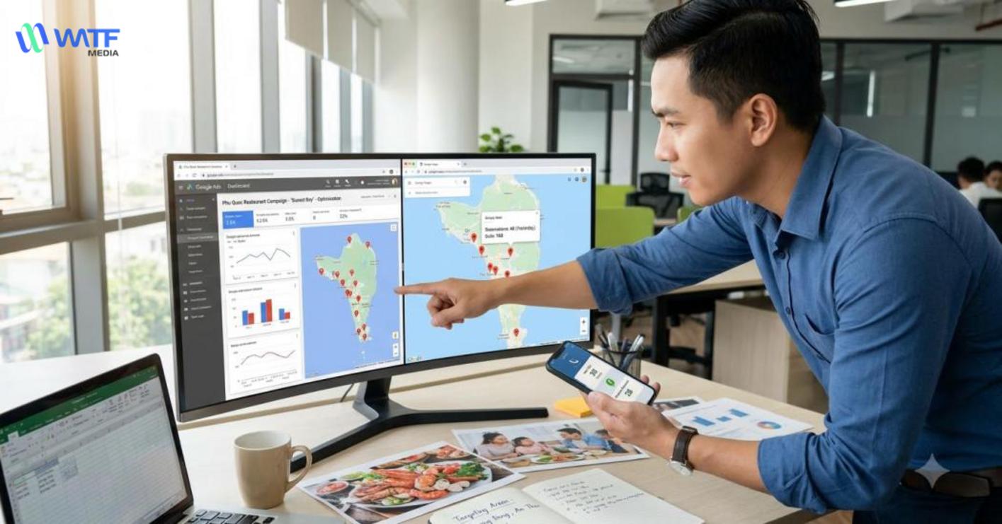 Triển khai dịch vụ marketing nhà hàng phú quốc cùng watf