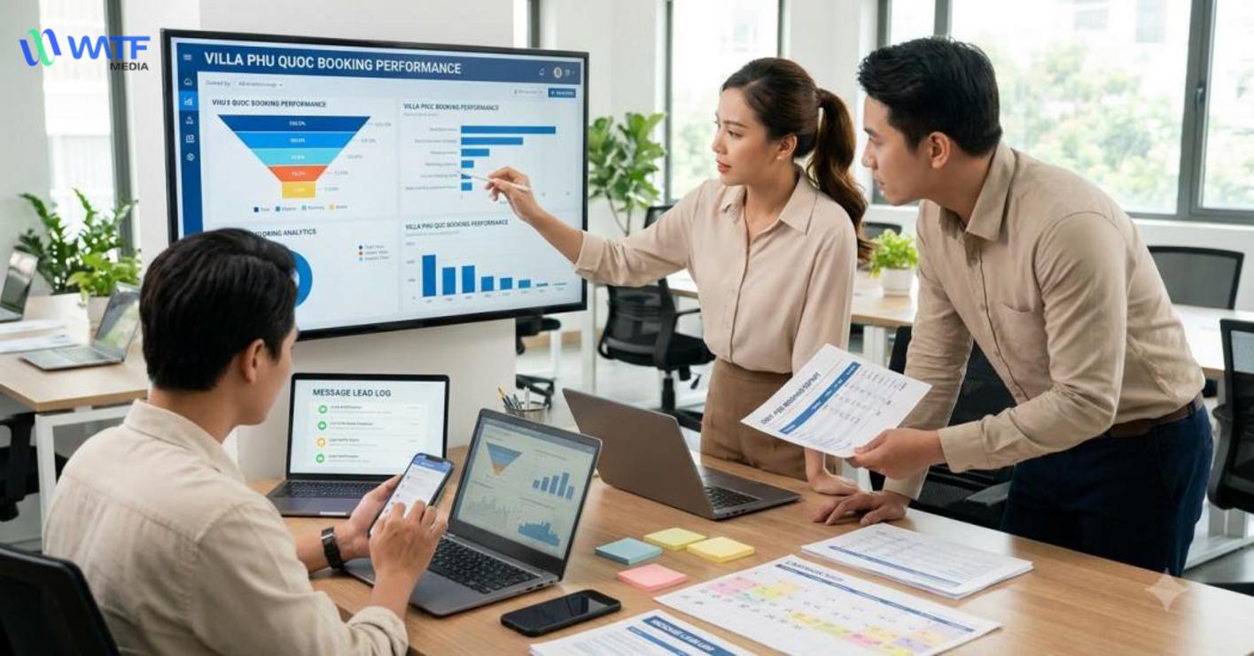 Hệ thống tracking giúp kết nối dữ liệu quảng cáo với booking thực tế để đánh giá chi phí và chất lượng khách. Hệ thống tracking giúp kết nối dữ liệu quảng cáo với booking thực tế để đánh giá chi phí và chất lượng khách.