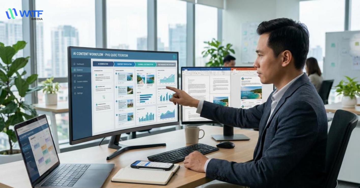 Quy trình triển khai ai content phú quốc Quy trình triển khai ai content phú quốc