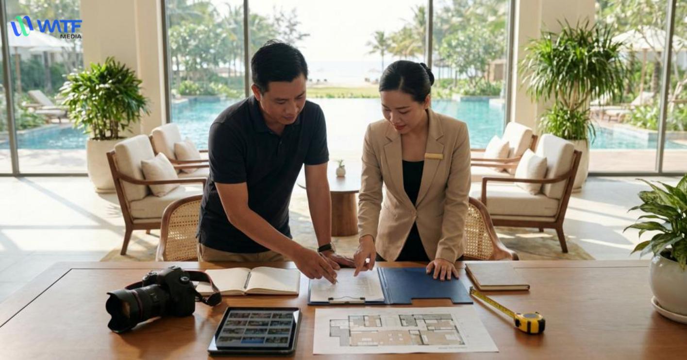 Quy trình triển khai dịch vụ chụp ảnh khách sạn phú quốc
