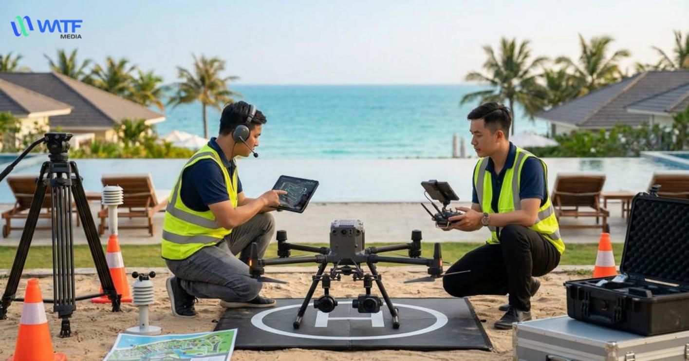 Chọn đơn vị quay flycam và triển khai Chọn đơn vị quay flycam và triển khai